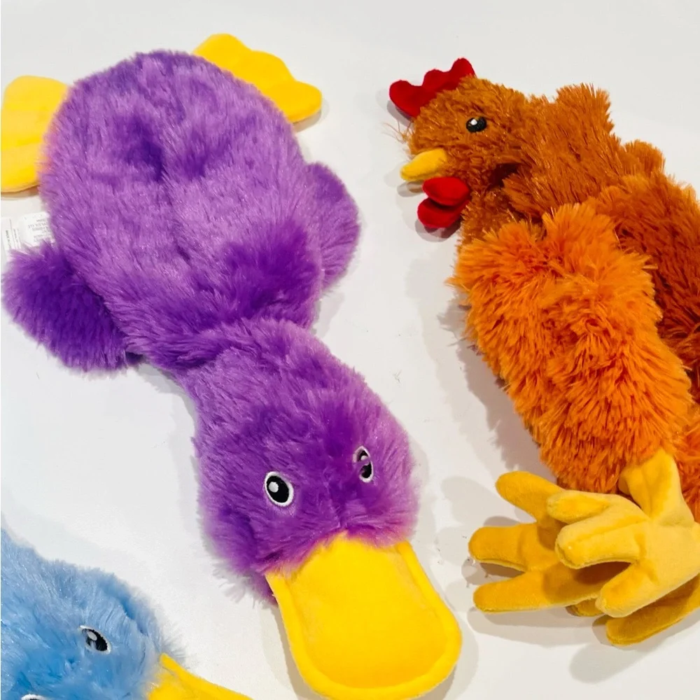 3 Dog Sqeaky Plush Animals NWOT